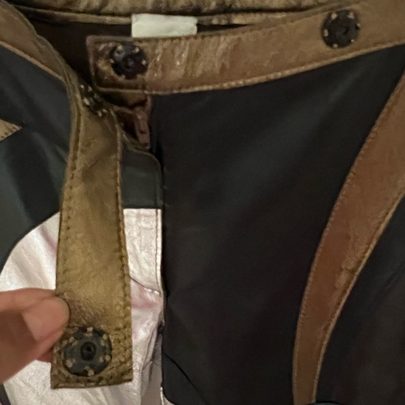 Dolce and Gabbana Metallic Leather Pants - Picture 8 of 8